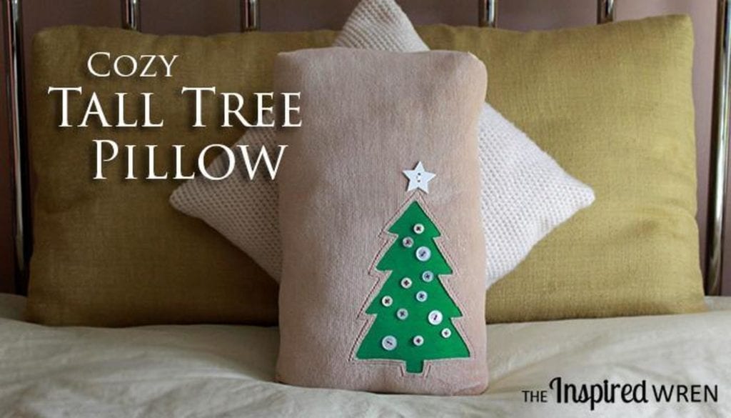 Tall Tree Christmas Pillow FREE Pattern and Tutorial