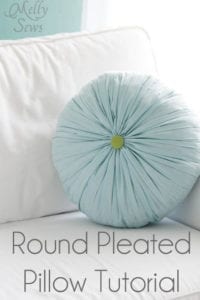Round Pleated Pillow Free Sewing Tutorial