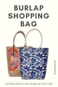 Burlap Shopping Bag Pattern
