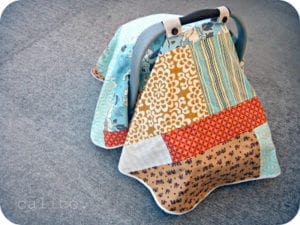 Carseat Baby Blanket Cover Tutorial
