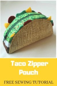 Taco Zipper Pouch FREE Pattern
