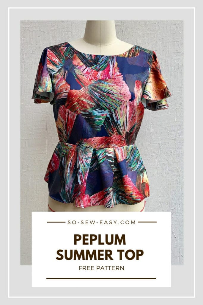 Peplum Summer Top Free Sewing Pattern and Tutorial