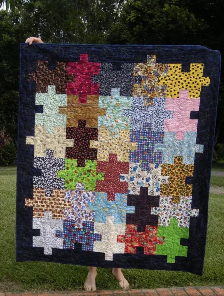 Jigsaw Puzzle Quilt FREE Tutorial