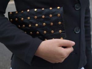 Studded Leather Foldover Clutch FREE Tutorial