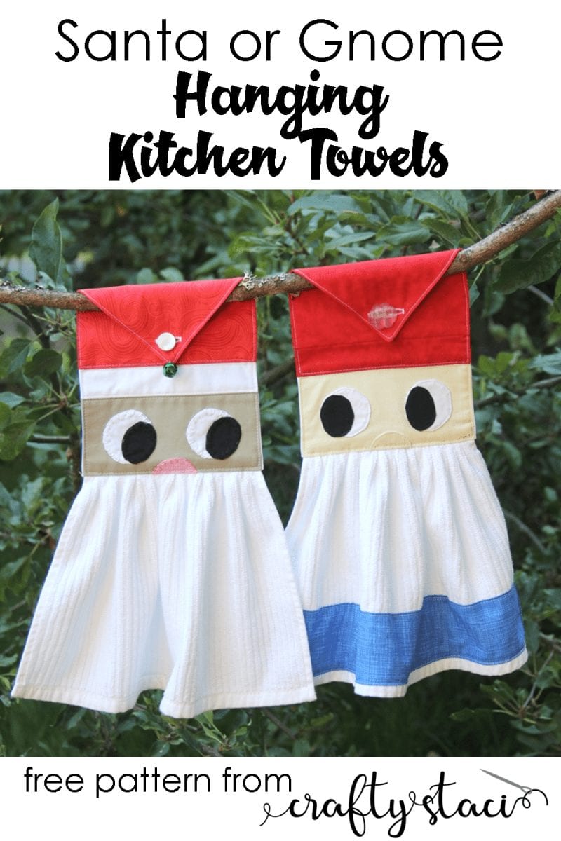 Hanging Kitchen Towels With Button (Free Tutorial & Pattern)