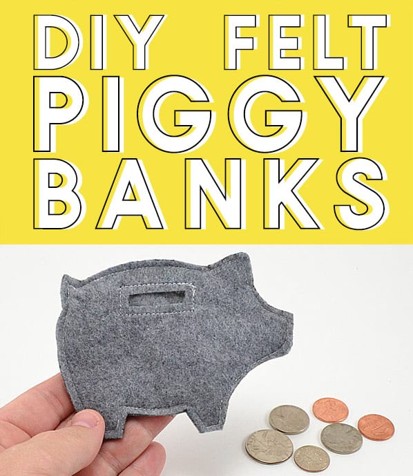 Felt Piggy Banks FREE Sewing Pattern