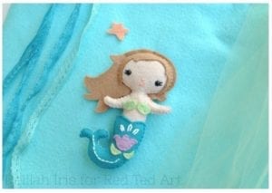 Little Felt Mermaid FREE Sewing Pattern