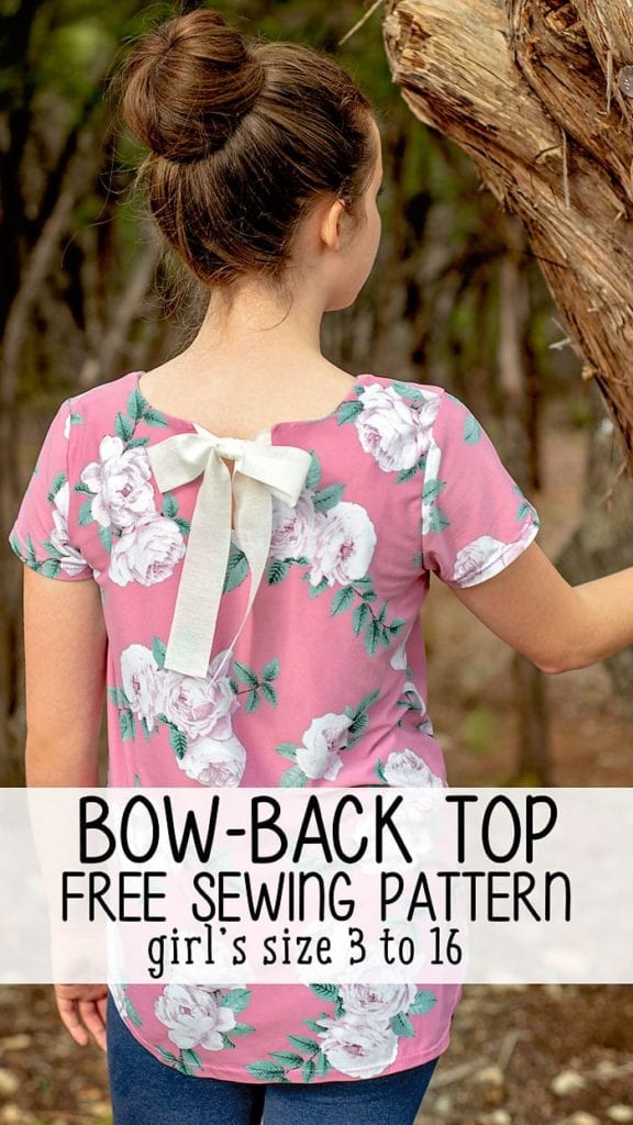 Bow Back Knit Top FREE Sewing Pattern
