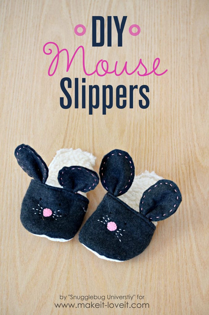 Mouse Slippers FREE Sewing Tutorial
