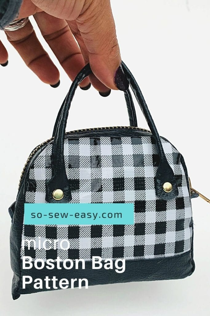 Micro Boston Bag FREE Sewing Pattern