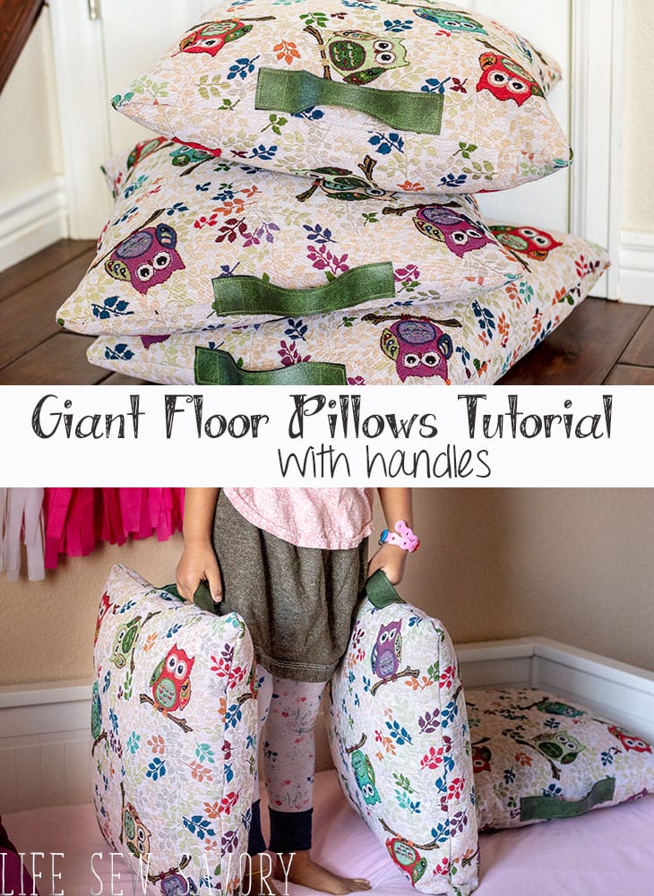 Giant Floor Pillows with Handles FREE Sewing Tutorial