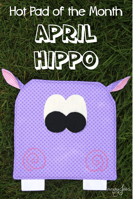 Hippo Hot Pad FREE Sewing Pattern