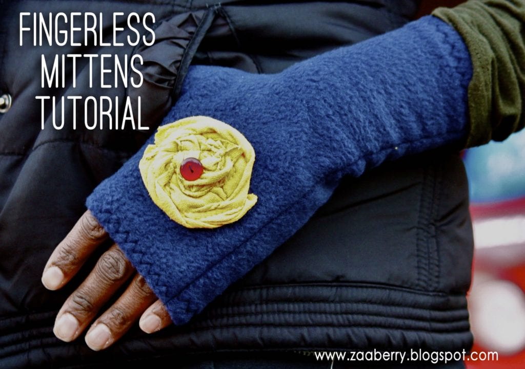 Fingerless Fleece Mittens FREE Sewing Tutorial