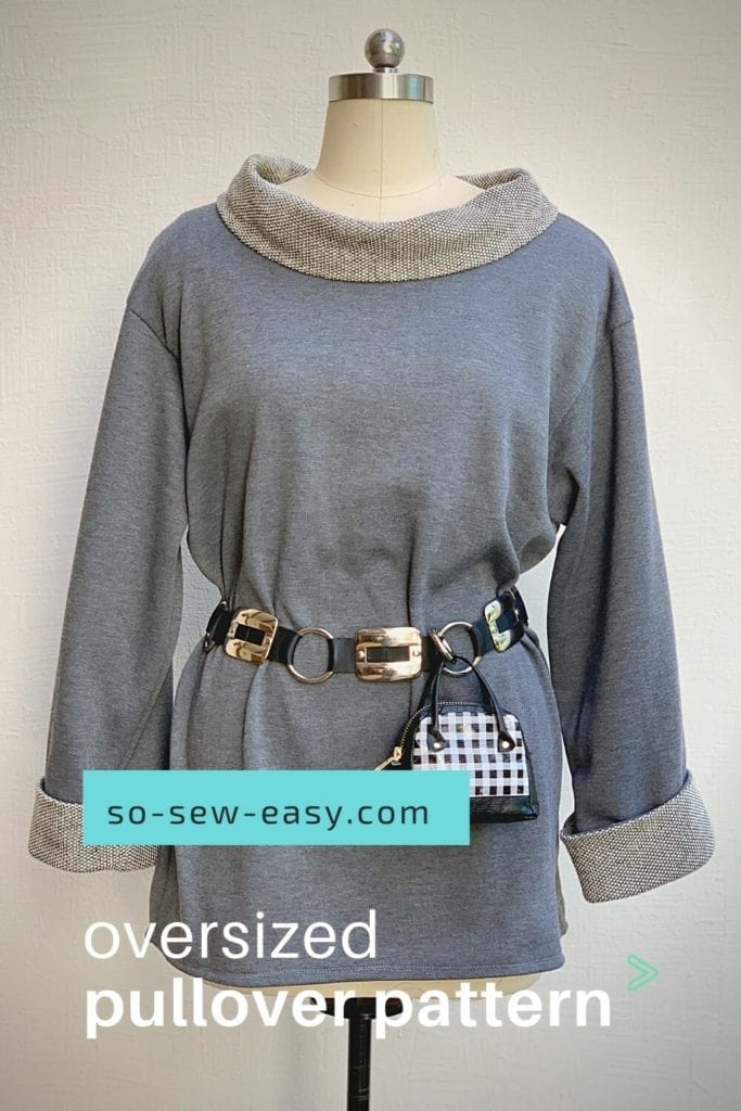 Oversized Pullover Top FREE Sewing Pattern and Tutorial