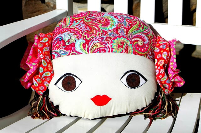 Doll Face Pillow FREE Sewing Pattern 