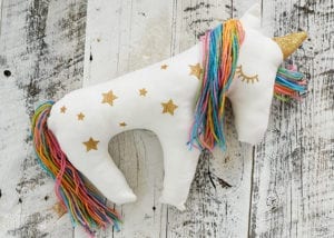 Unicorn Plush Pillow FREE Sewing Pattern