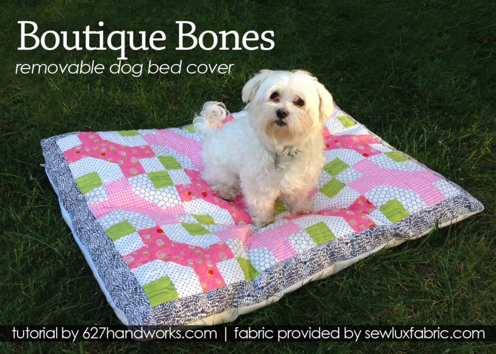 “Boutique Bones” Removable Dog Bed Cover FREE Tutorial