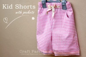 Basic Kid Shorts with Pocket FREE Sewing Pattern