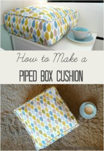 Piped Box Cushion FREE Sewing Tutorial