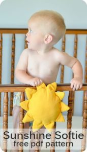 Sunshine Softie Baby Toy FREE Sewing Tutorial