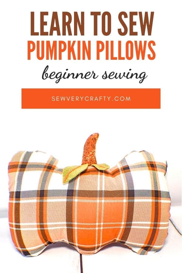 Pumpkin Pillow FREE Sewing Pattern and Tutorial