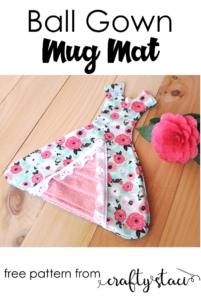 Ball Gown Mug Mat FREE Sewing Pattern