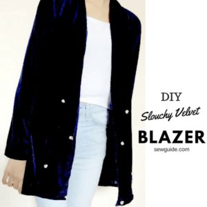 Slouchy Velvet Blazer FREE Sewing Pattern