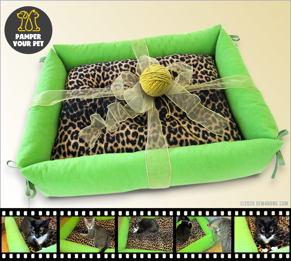 Pet Bed with Bolster Sides FREE Sewing Tutorial