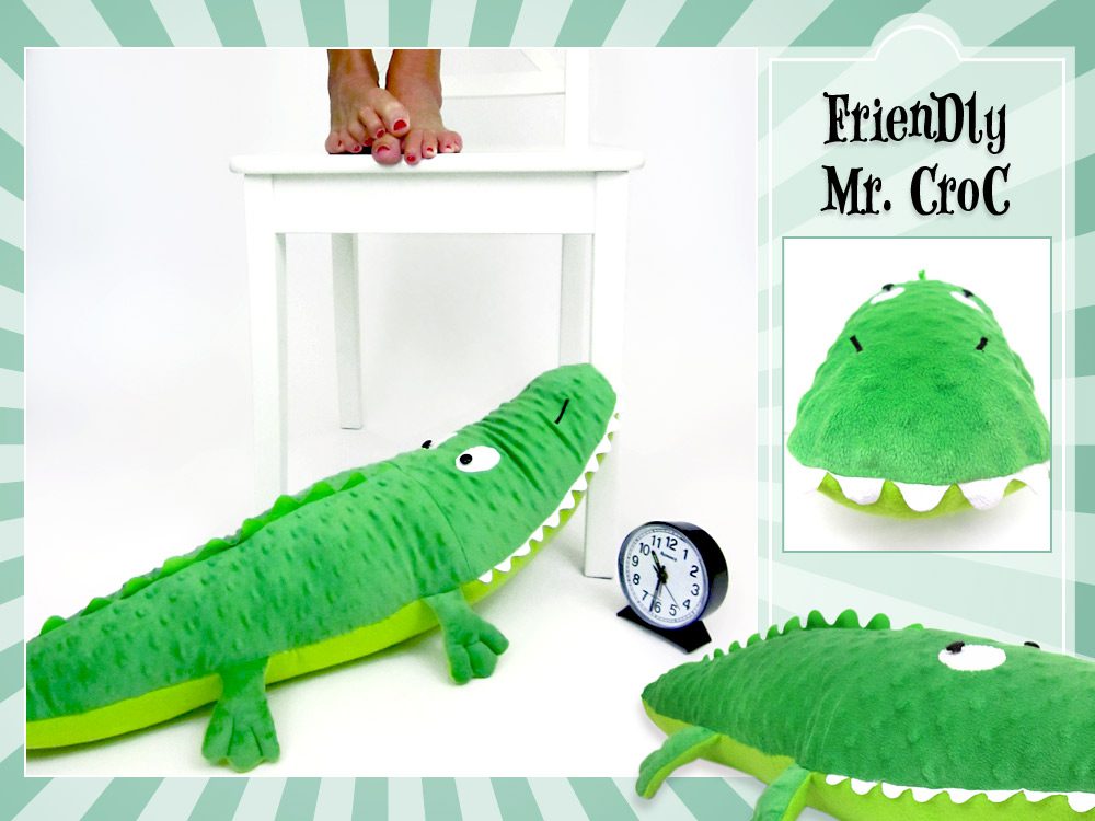 Stuffed Crocodile FREE Sewing Pattern
