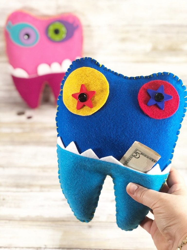 Tooth Fairy Monster Pillows FREE Sewing Pattern and Tutorial