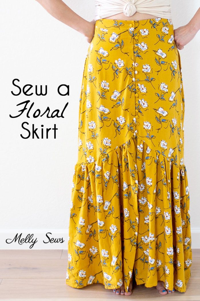 Floral Skirt FREE Sewing Tutorial | Sewing 4 Free