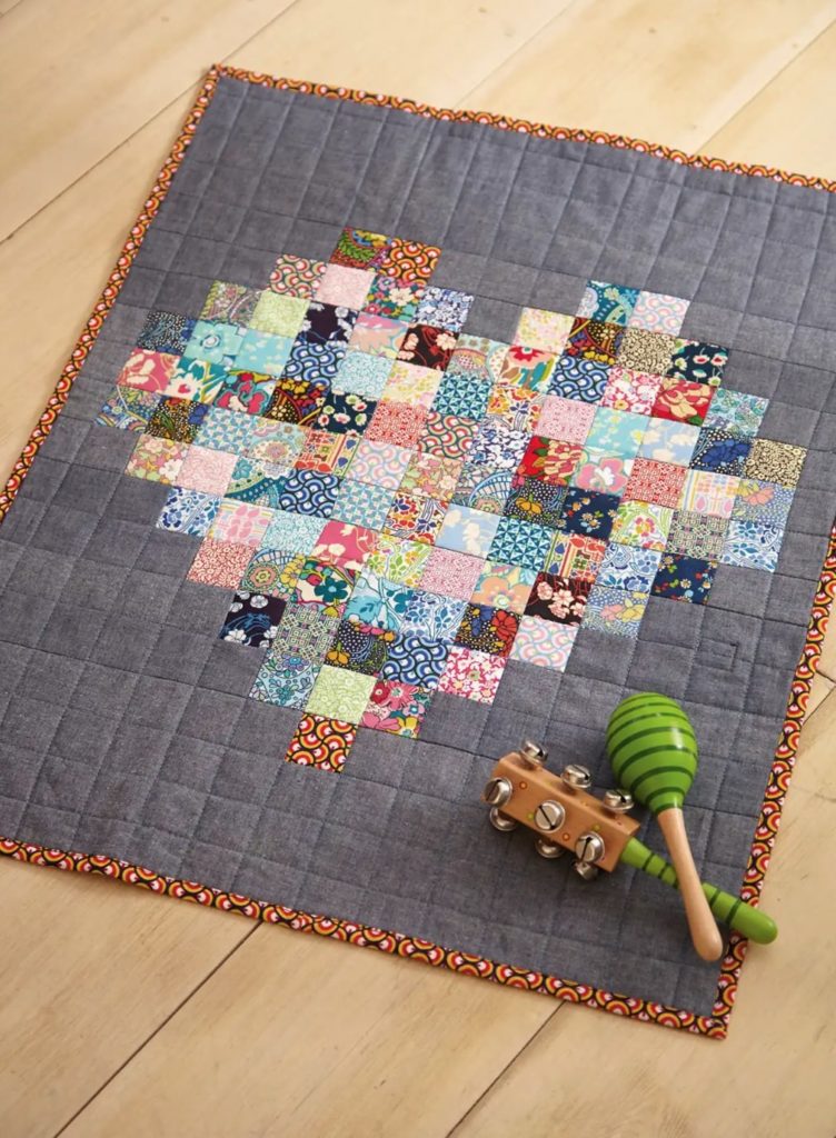 Easy Hearts Quilt Pattern and DIY Changing Mat