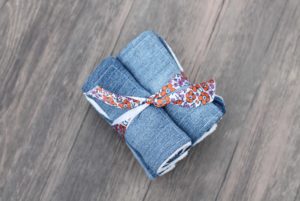 Upcycled Denim Cloth Napkins FREE Sewing Tutorial