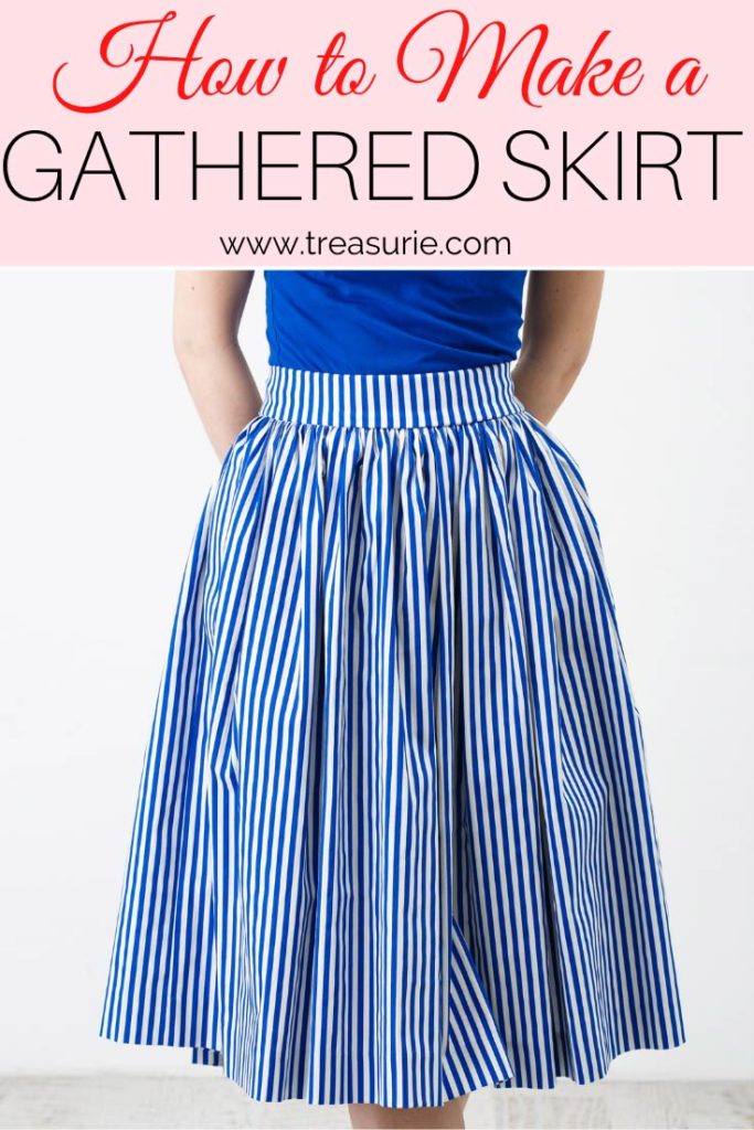Super Easy Gathered Skirt FREE Sewing Tutorial