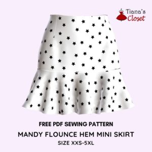 Mandy Flounce Hem Mini Skirt FREE Sewing Pattern