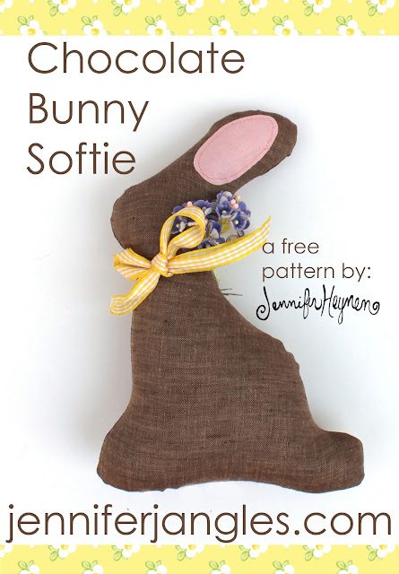 Chocolate Bunny Softie FREE Sewing Pattern