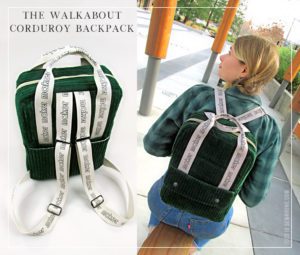 Walkabout Corduroy Backpack FREE Sewing Pattern