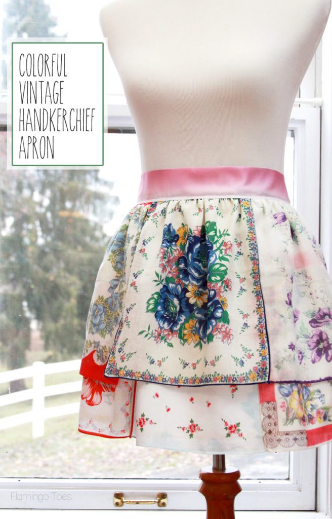 Colorful Vintage Handkerchief Apron FREE Sewing Tutorial
