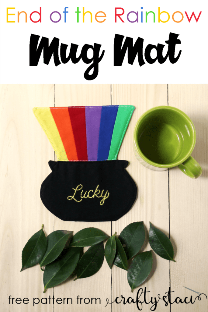 End of the Rainbow Mug Mat FREE Sewing Pattern