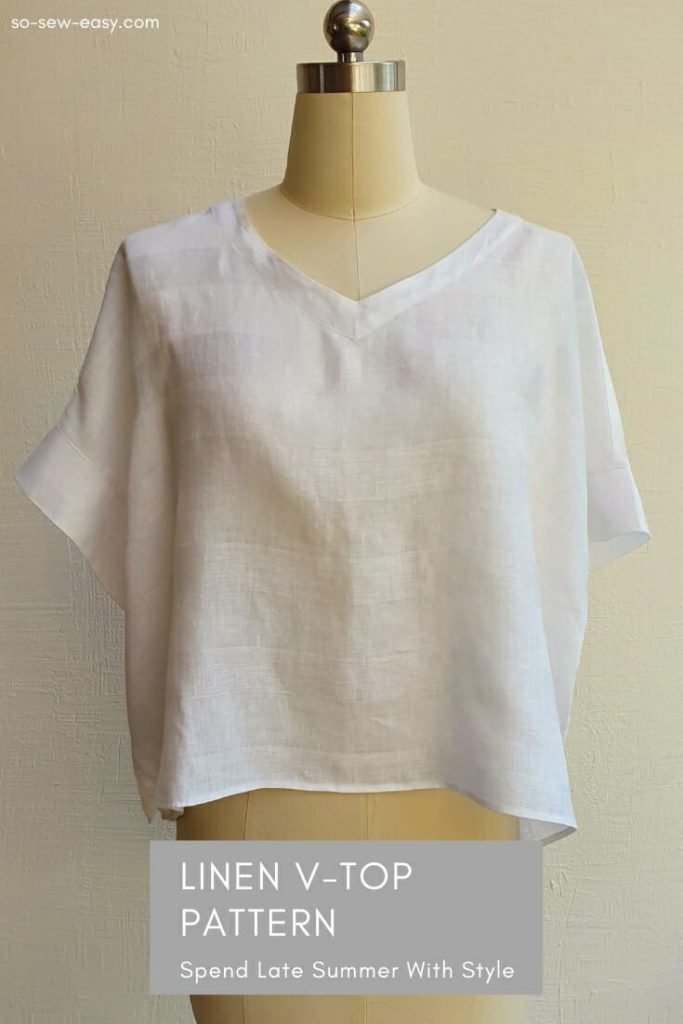 Linen V-Top FREE Sewing Pattern and Tutorial