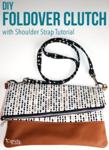 Foldover Clutch with Shoulder Strap FREE Sewing Tutorial