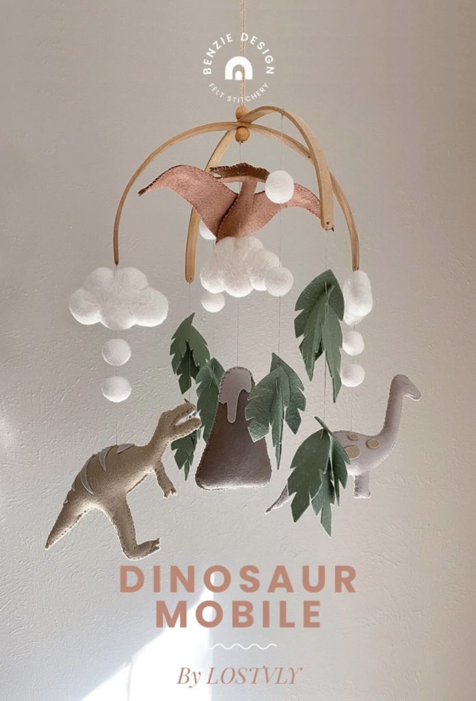 Dinosaur Felt Mobile FREE Sewing Pattern