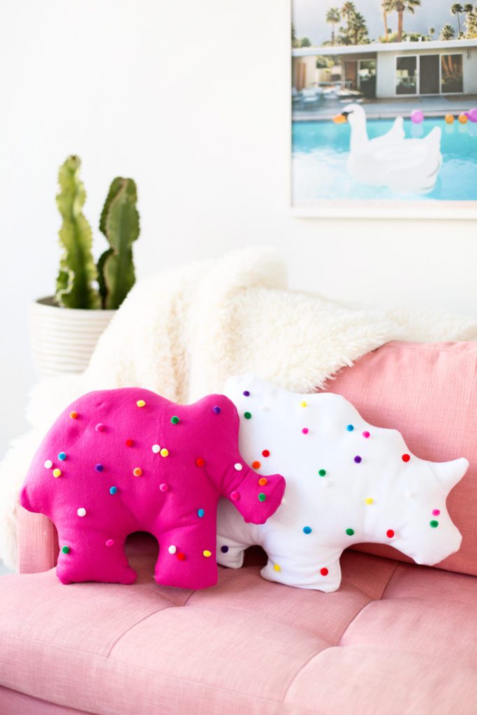 DIY Circus Animal Cookie Pillows FREE Sewing Pattern and Tutorial