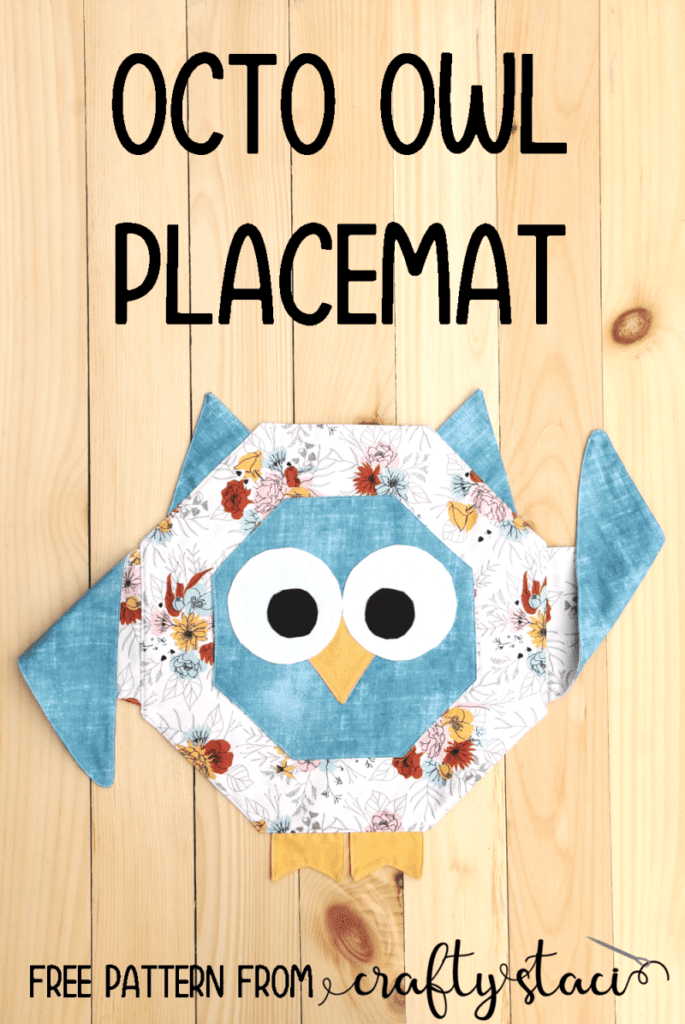 Octo Owl Placemat FREE Sewing Pattern and Tutorial