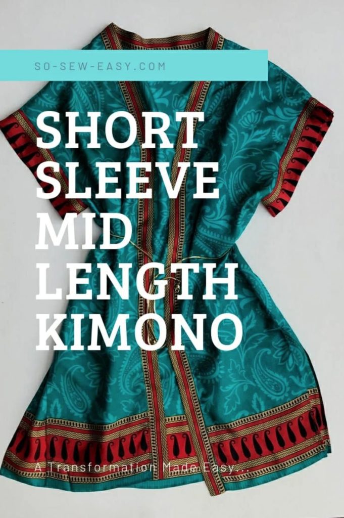 Short Sleeve Mid Length Kimono FREE Sewing Pattern