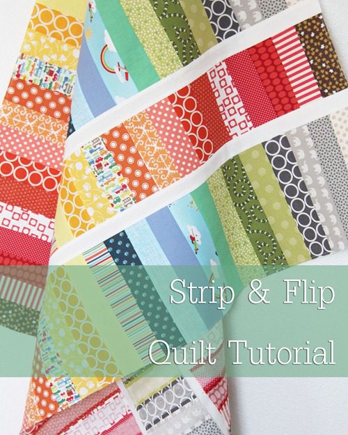 Strip and Flip Baby Quilt FREE Tutorial