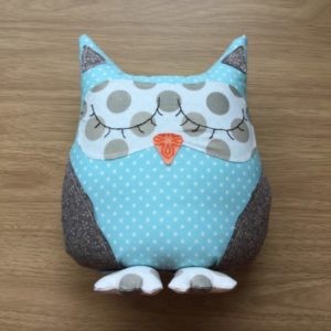 Fabric Polka Dot Owl Doorstop FREE Sewing Tutorial