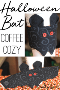 Halloween Bat Coffee Cozy FREE Tutorial