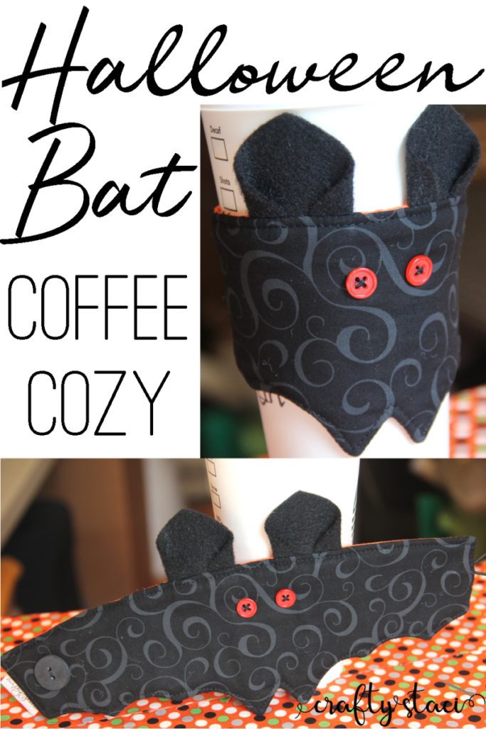 Halloween Bat Coffee Cozy FREE Tutorial