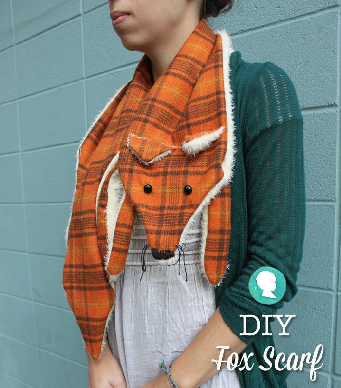 DIY Fox Scarf FREE Sewing Pattern and Tutorial